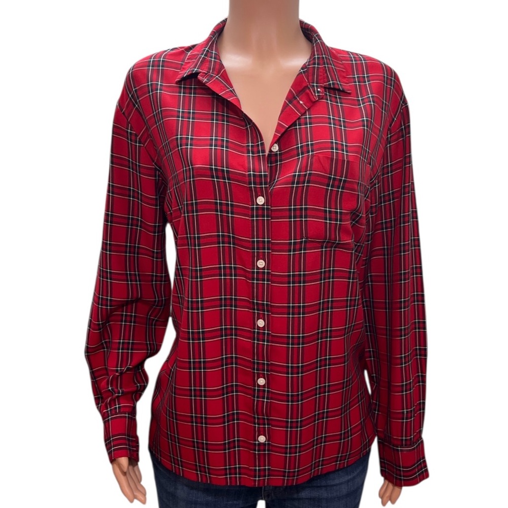 Madewell Tartan Paid Ex-Boyfriend Top - Picture 3 of 10